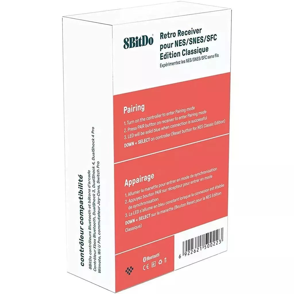 8BitDo Retro Receiver Bluetooth Adapter for NES SNES Mini