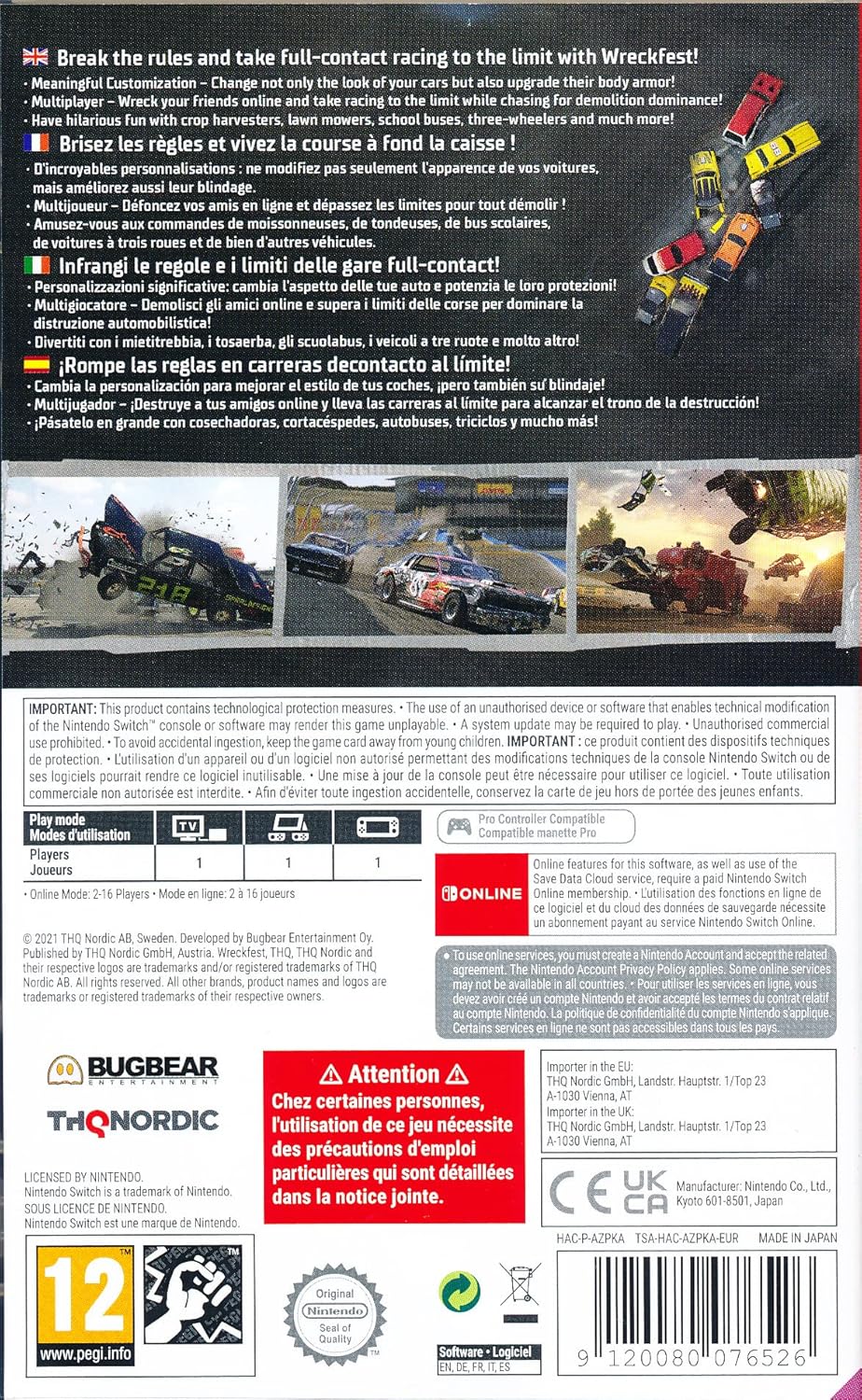 Wreckfest (Nintendo Switch)