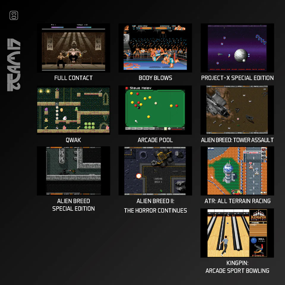 Evercade Team 17 Amiga Collection 1 – BLAZE Cartridge