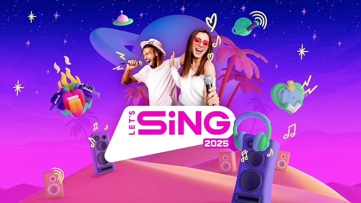 Let's Sing 2025 + 2 Mic Bundle Pack Nintendo Switch