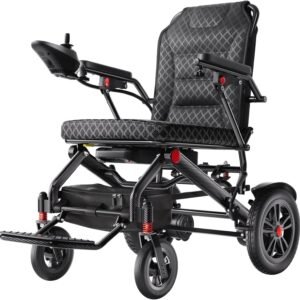 Lightweight Folding Electric Wheelchair Aluminium Mobility Chair with 20Ah Battery